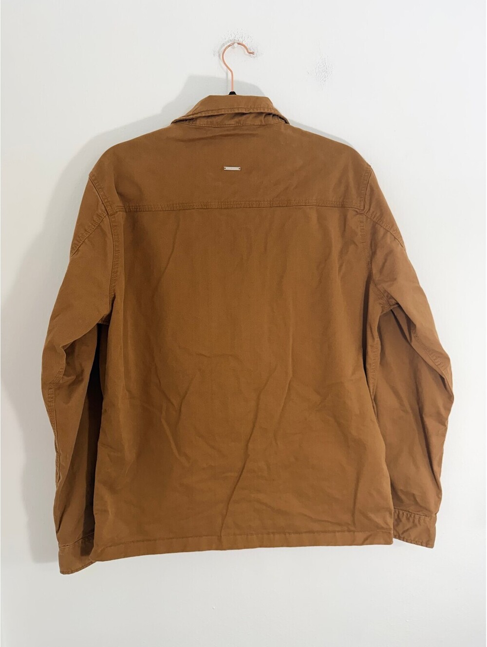 Denim & Flower Ricky Singh Men’s L Brown Utility Zip Shirt Jacket Shacket - Picture 3 of 9